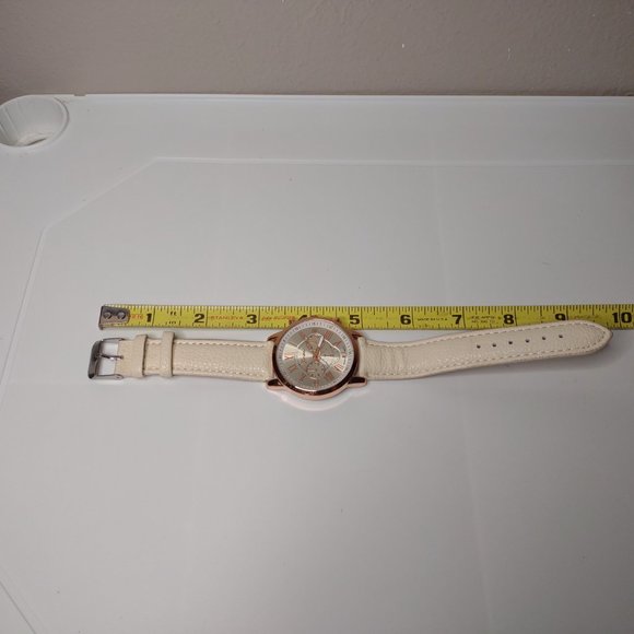 Geneva Rose Gold Tone And Off White Watch - Picture 8 of 13